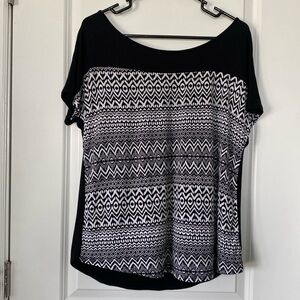 Espresso Black and White Short Sleeve Shirt